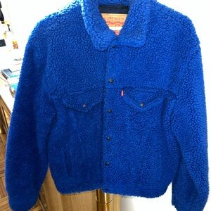 Levi's Blue Sherpa Jacket Size small - vintage fit